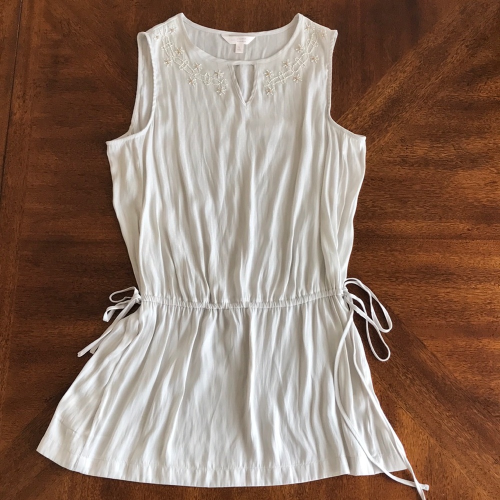 NEW Lauren Conrad embroidered drawstring tunic top - Picture 3 of 7